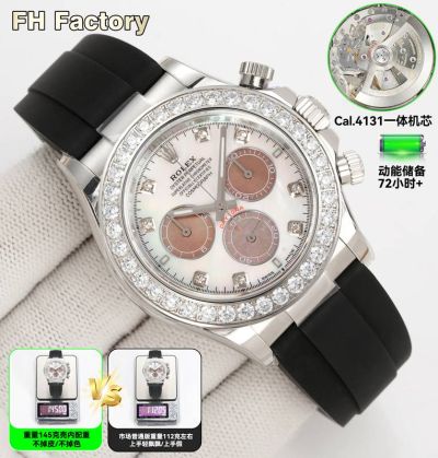 ROLEX Daytona Dandong 7750 Shanghai 4130/4131 Movement 40mm Mens Watch